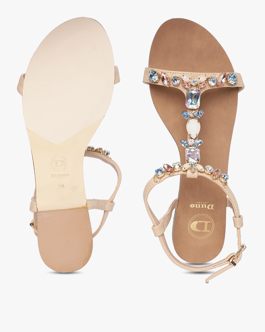 Jeweled Embellishment Thong Flat Sandals | SHEIN USA