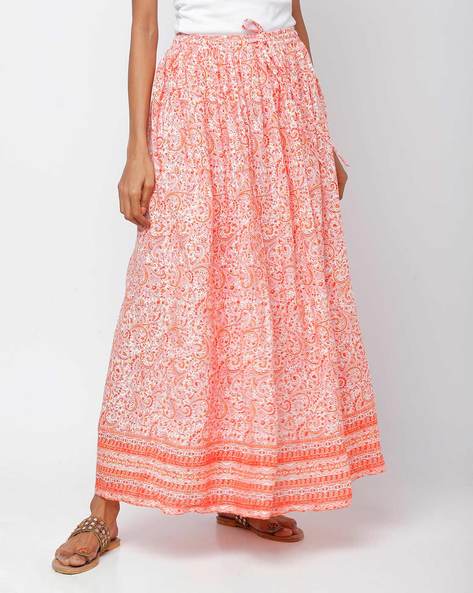 maxi skirt drawstring waist