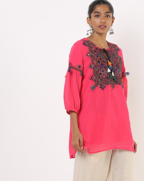 biba pink kurti