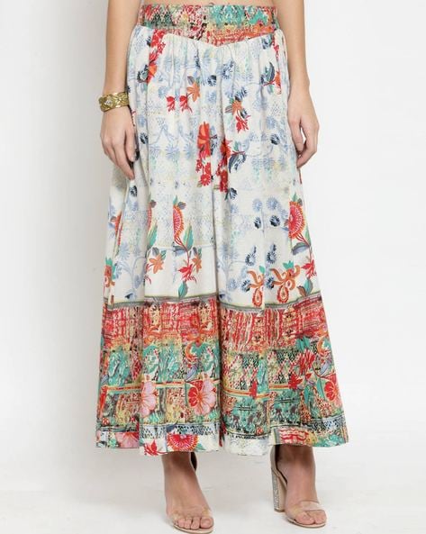 Sera Floral Flared Skirt