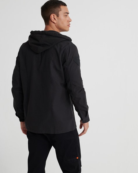 superdry tailored fit hooded shirt