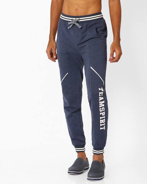 dark blue track pants