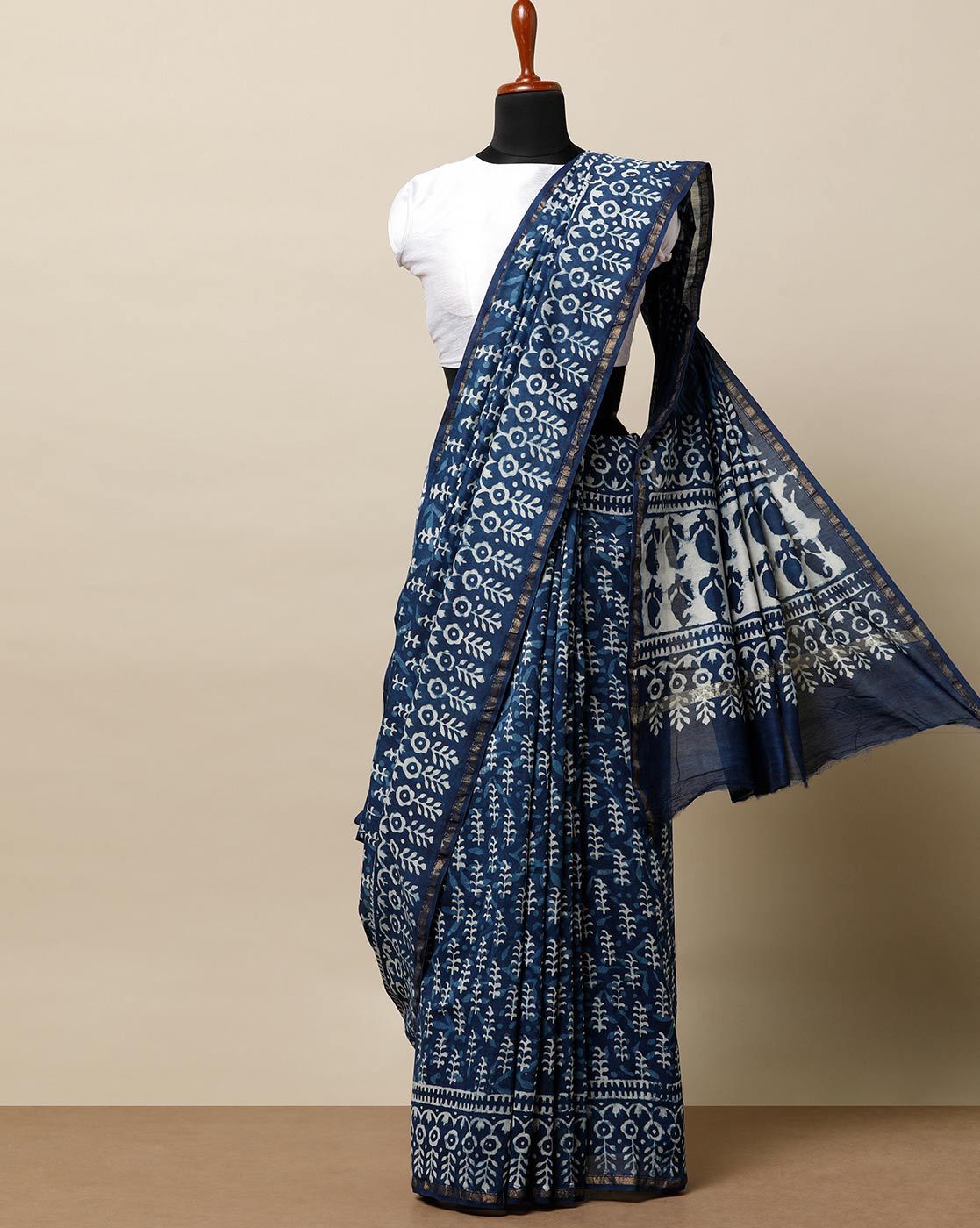 Buy Enima Indigo Saree Online in India - Uttariya