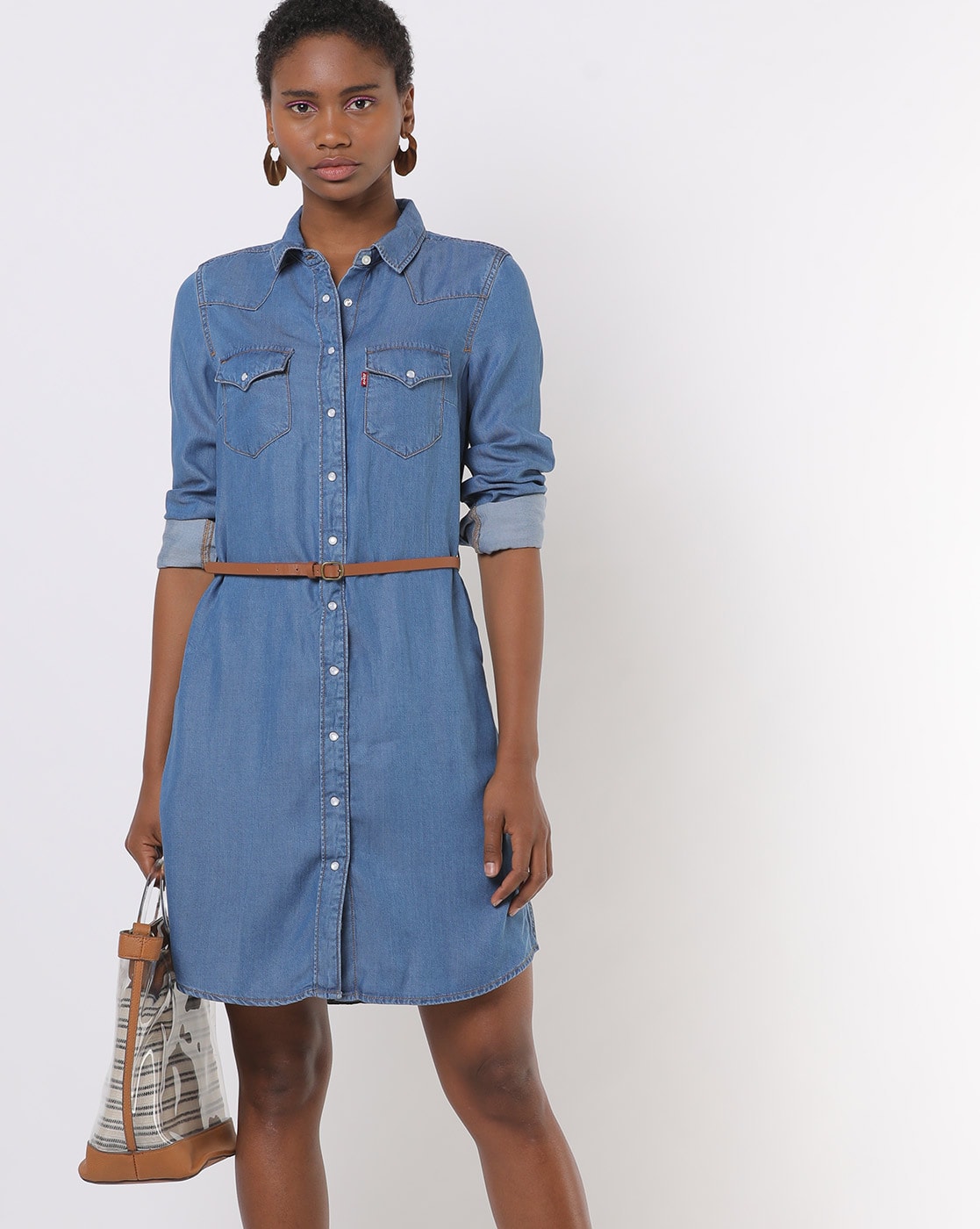 How to Style a Denim Shirt Dress for Women over 70-calidas.vn