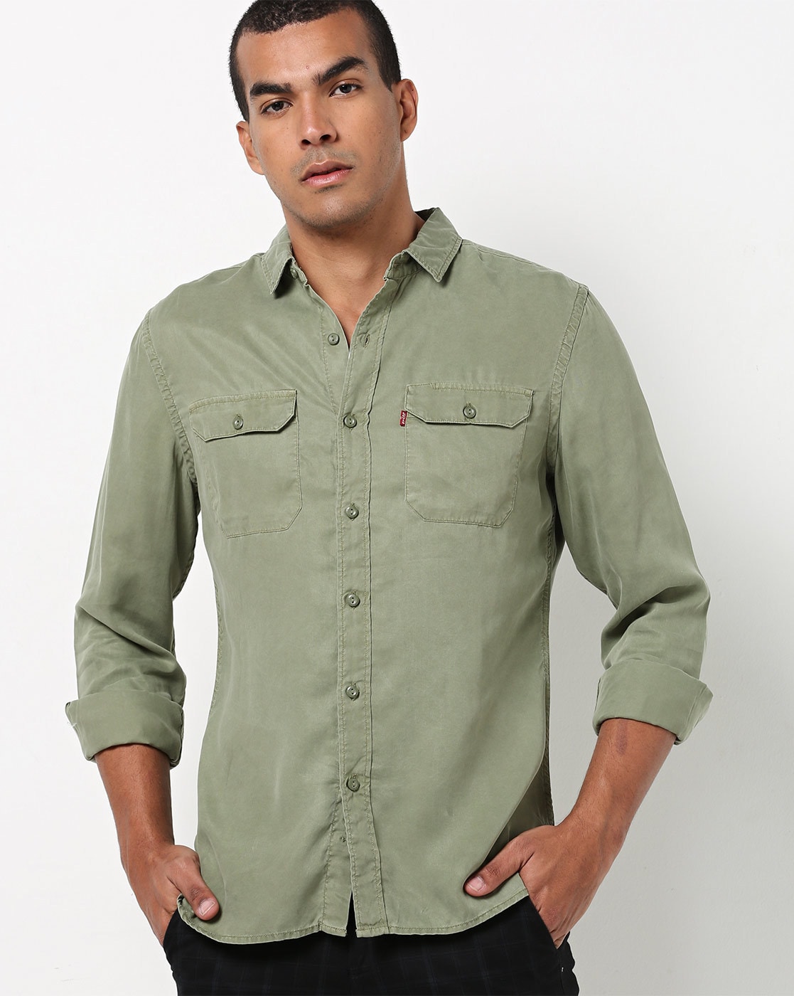 green levis shirt