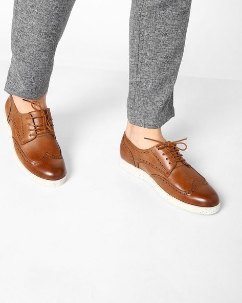 Smart Casual Shoes with Wingtip Broguing