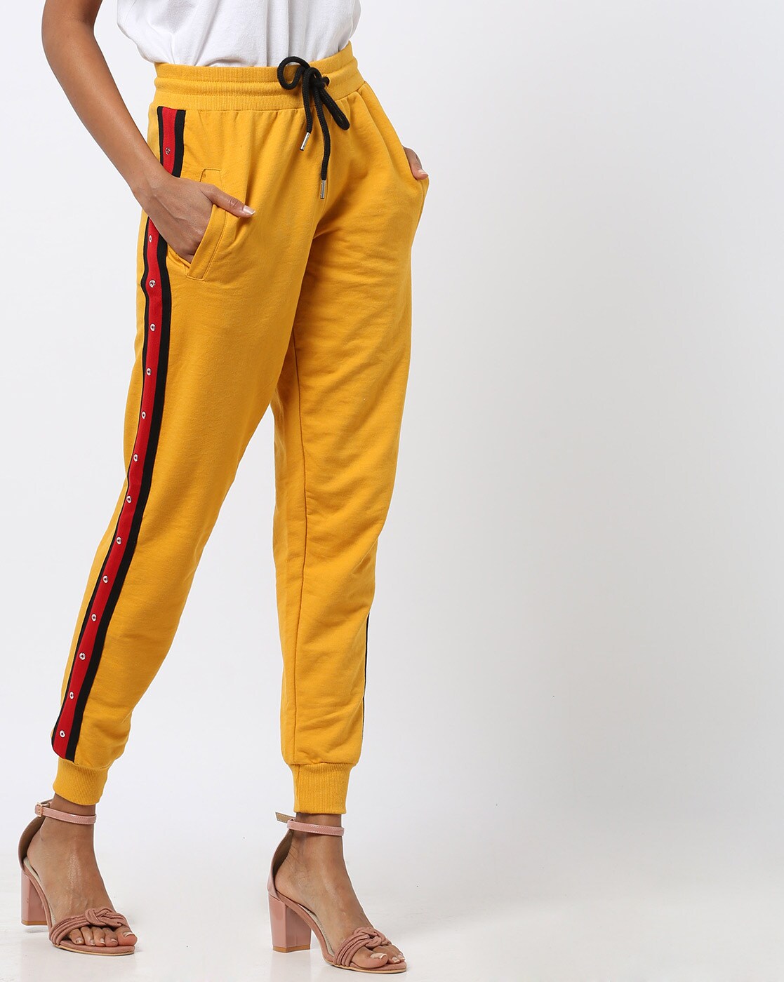 yellow joggers womens