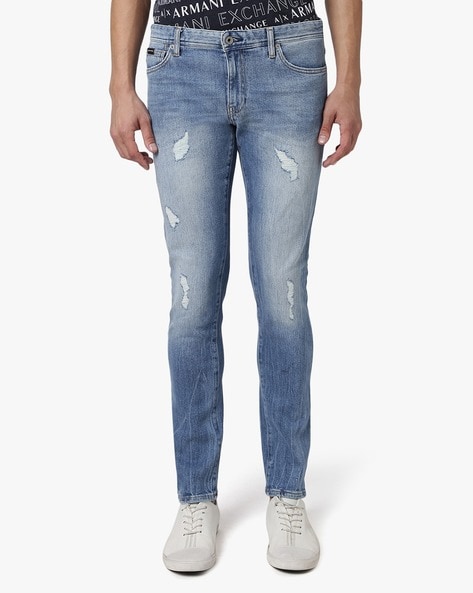 Armani distressed jeans on sale mens