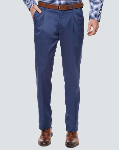 Buy Louis Philippe Men Black Slim Fit Trousers - Trousers for Men 20344786  | Myntra