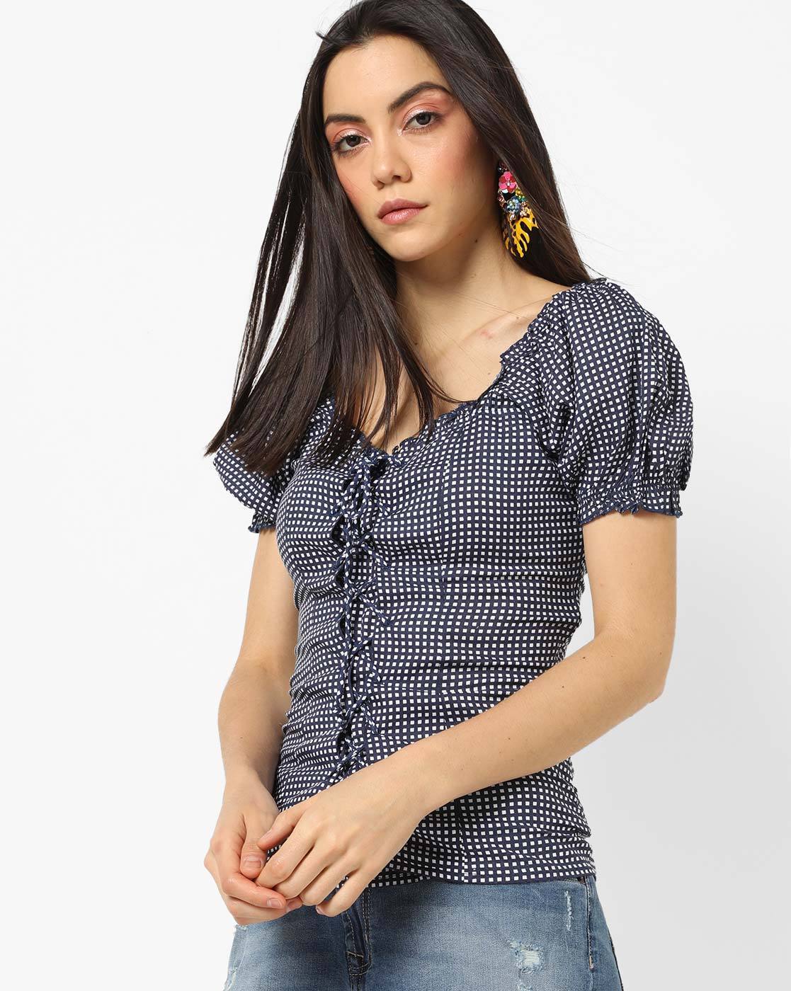 Ajio puff sleeve top Clearance