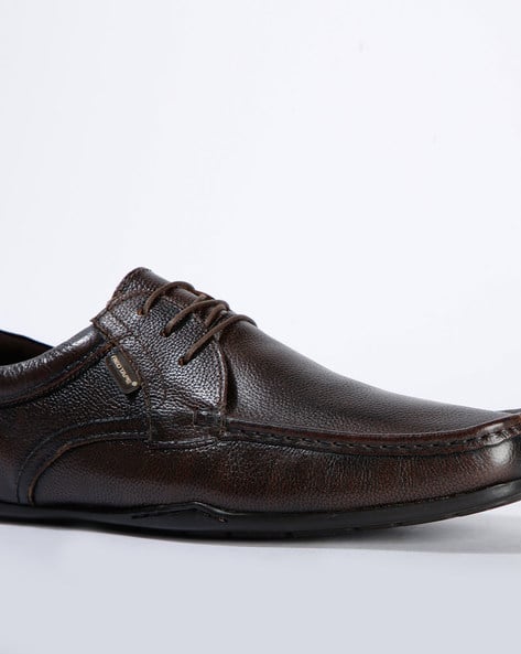 Textured Derby Shoes with Moc-Stitch Upper (Image - 3)