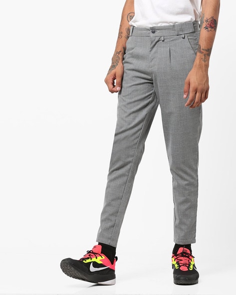 Buy Grey Trousers & Pants for Men by AJIO PLUS Online | Ajio.com