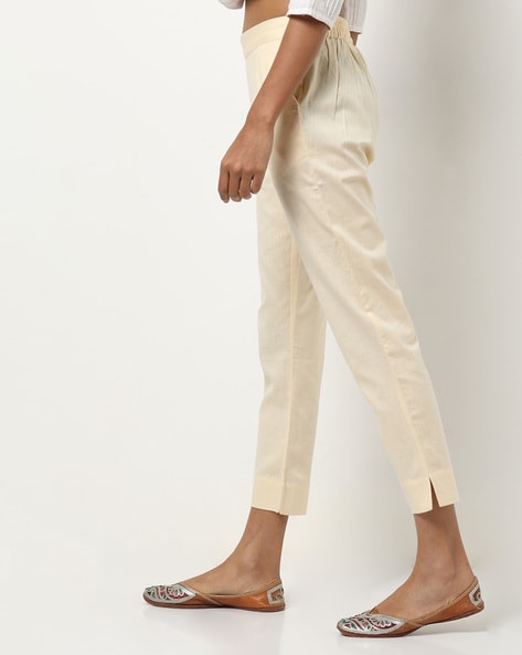 Buy Cream Pants for Women by AURELIA Online | Ajio.com