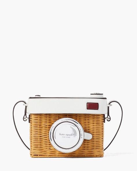 Kate spade wicker hot sale camera bag