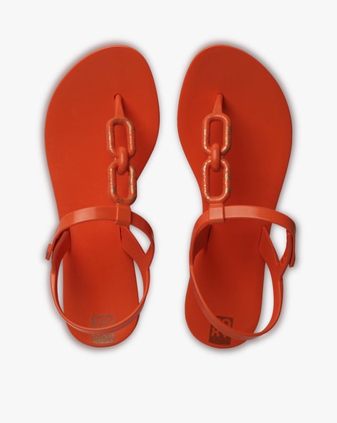 Neon orange outlet sandals