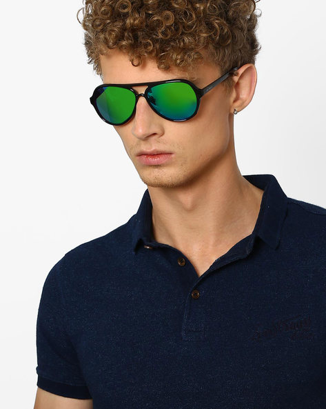 Black Mirrored Sunglasses (3048244) | Truworths Man