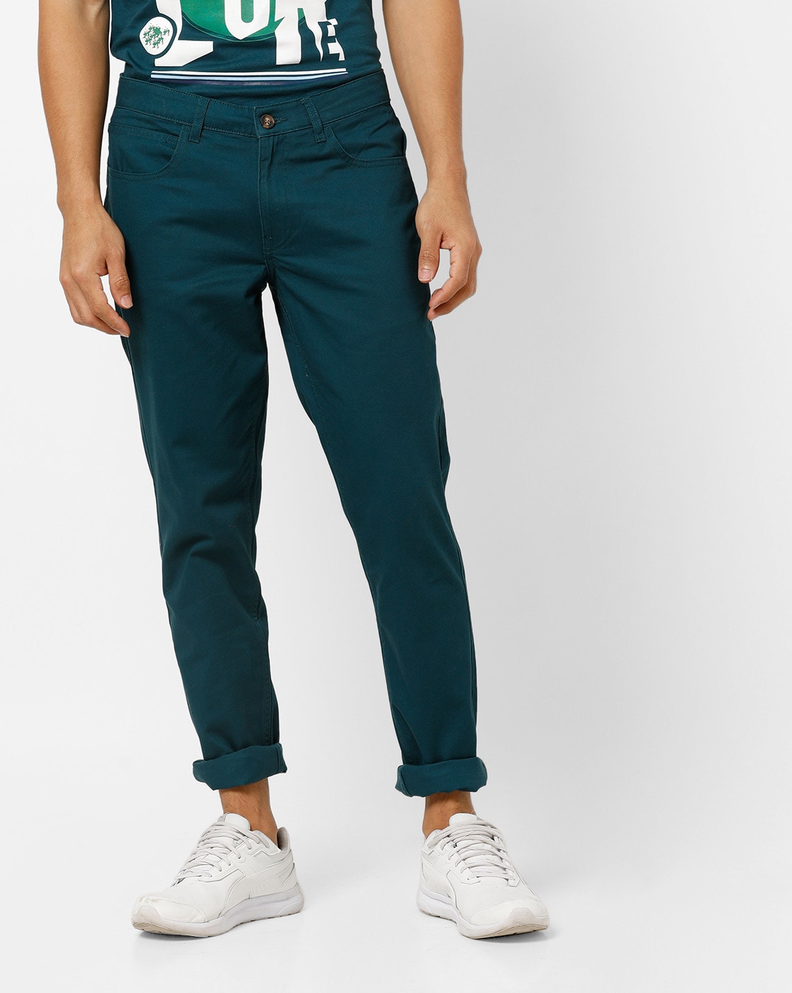 Blue velvet straight pants – Fabnest
