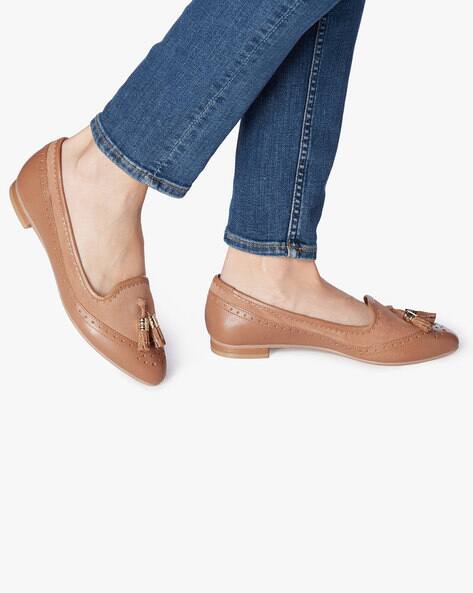 light brown flat shoes