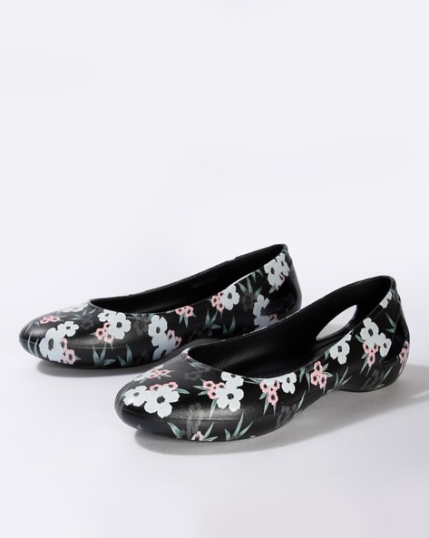 black floral crocs