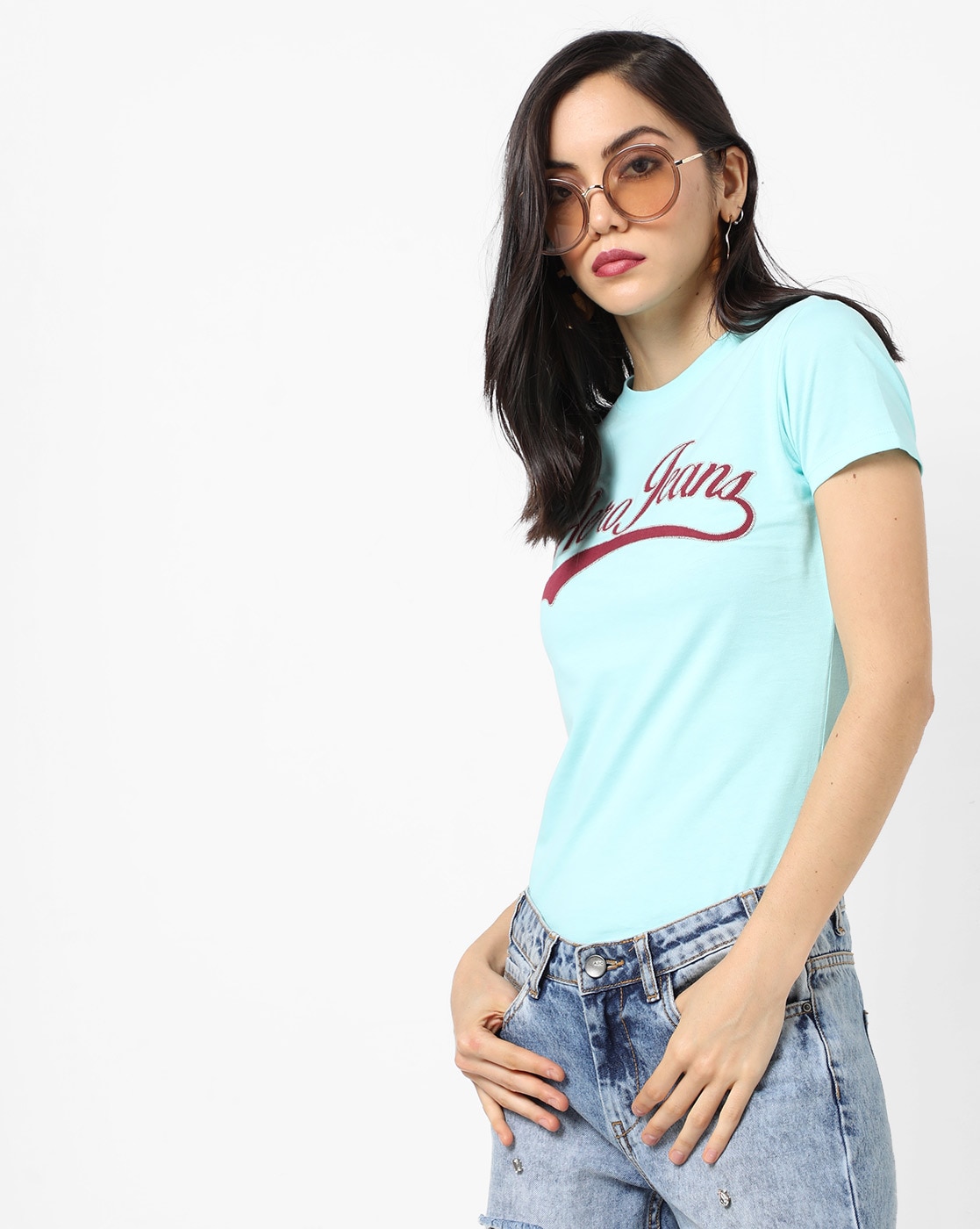 denim t shirts for women