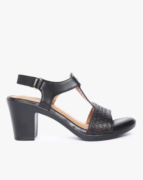 Chunky Heeled Sandals with Ankle Strap (Image - 3)
