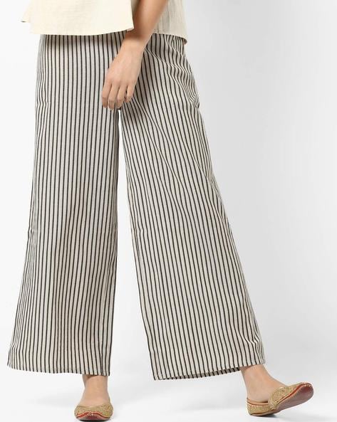 Striped Mid-Rise Palazzos Price in India