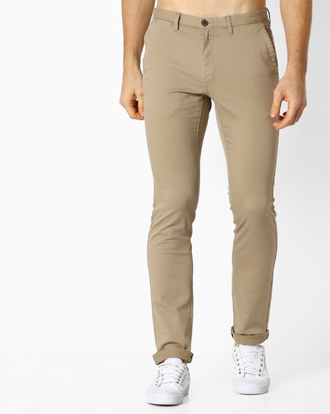 Buy Beige Trousers & Pants for Men by NETPLAY Online