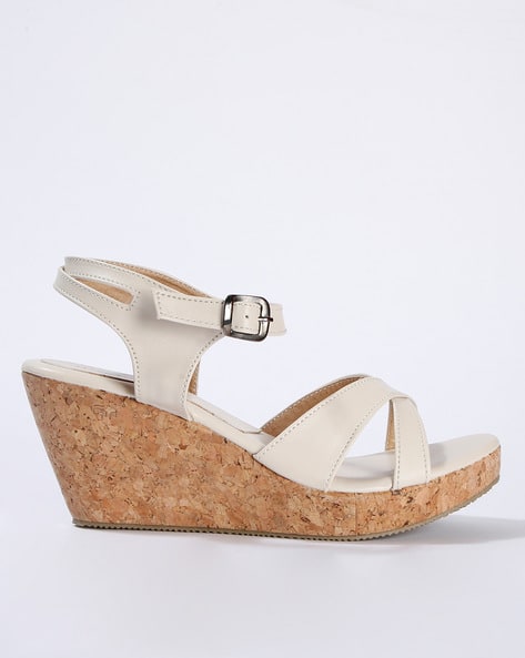 Strappy Wedges with Buckle Closure