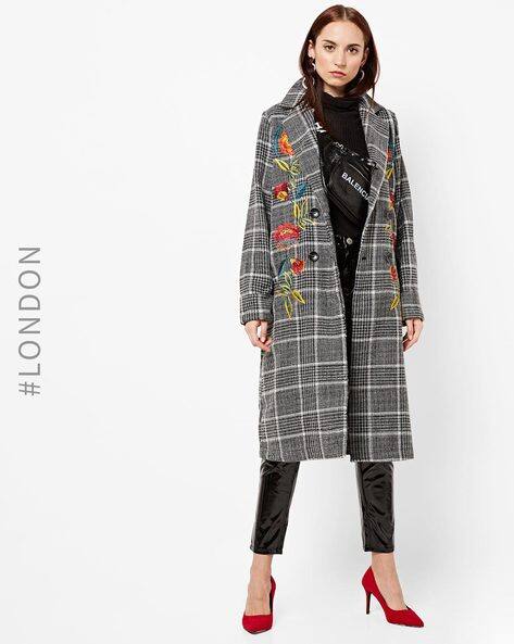 checked duster coat