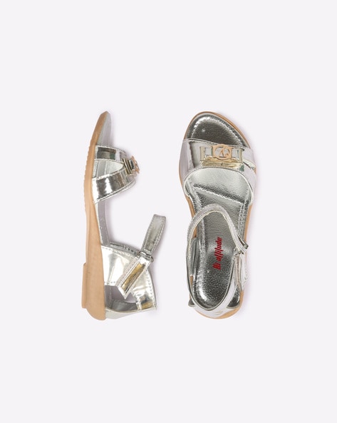 silver casual sandals