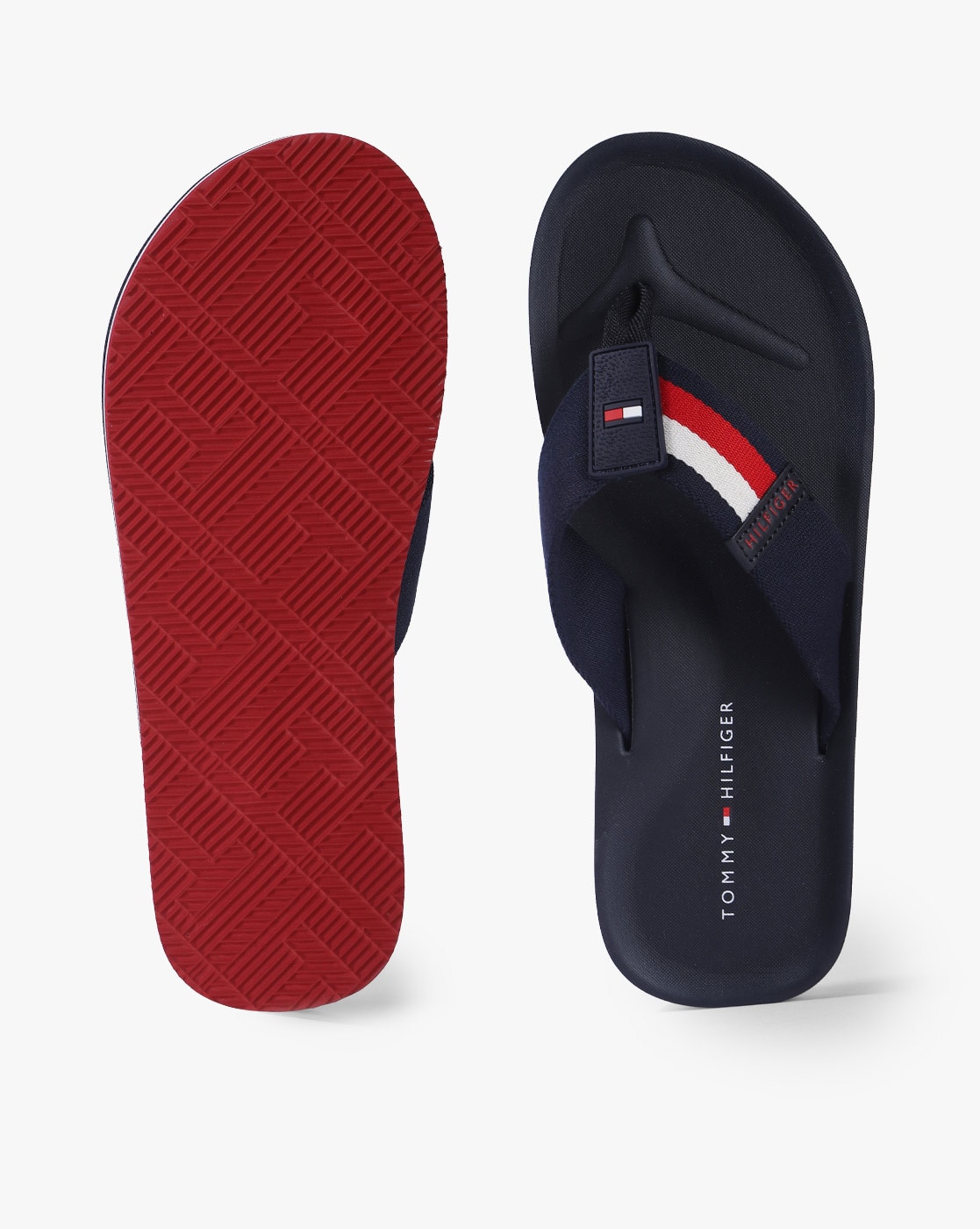 Buy Navy Blue Flop & Slippers Men by TOMMY Online | Ajio.com