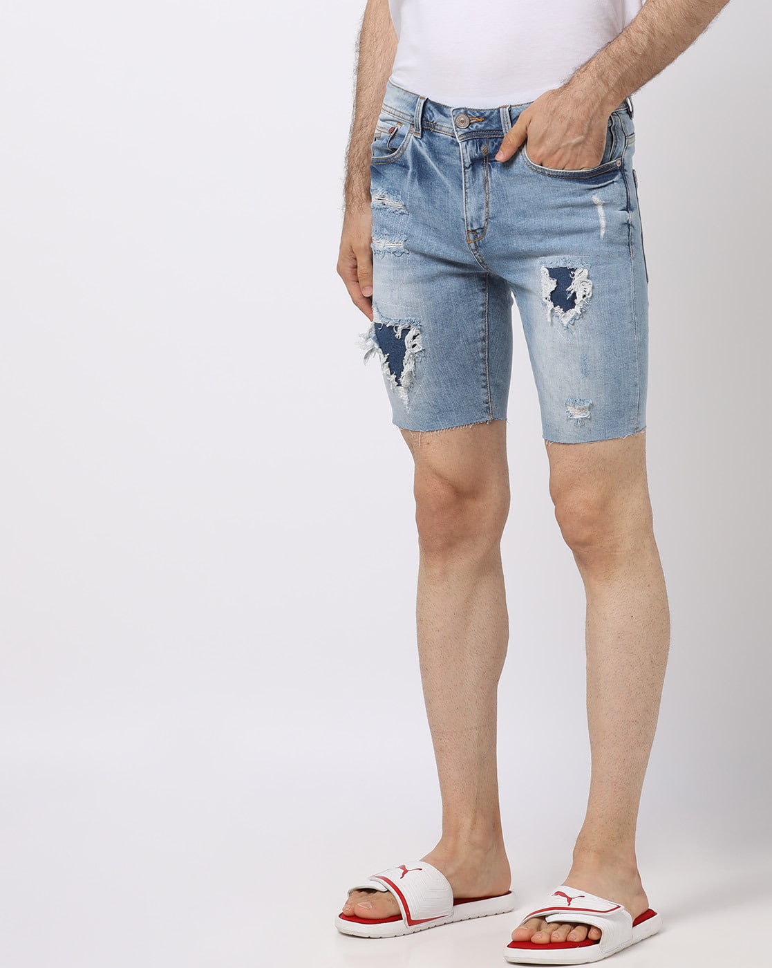Buy Blue Shorts \u0026 3/4ths for Men by ALCOTT Online | Ajio.com