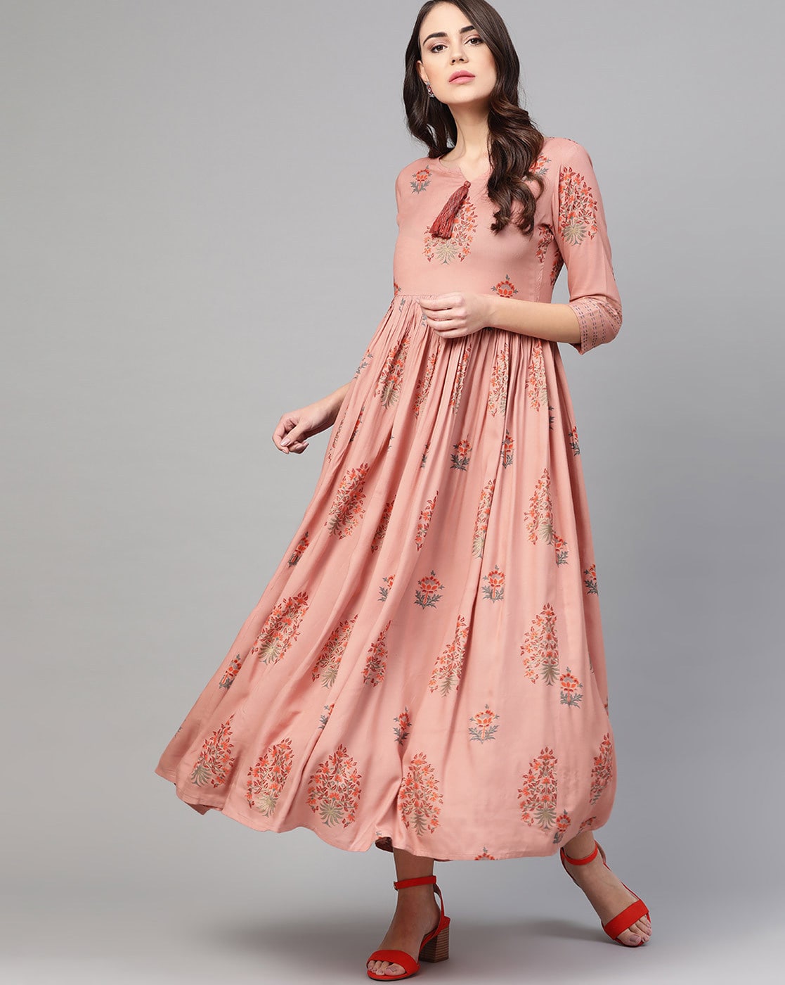 Buy Pink Fort Halter Neck Pure Cotton Maxi Dress - Dresses for Women  24821928 | Myntra