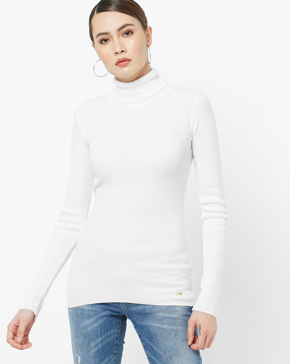 white polo turtleneck