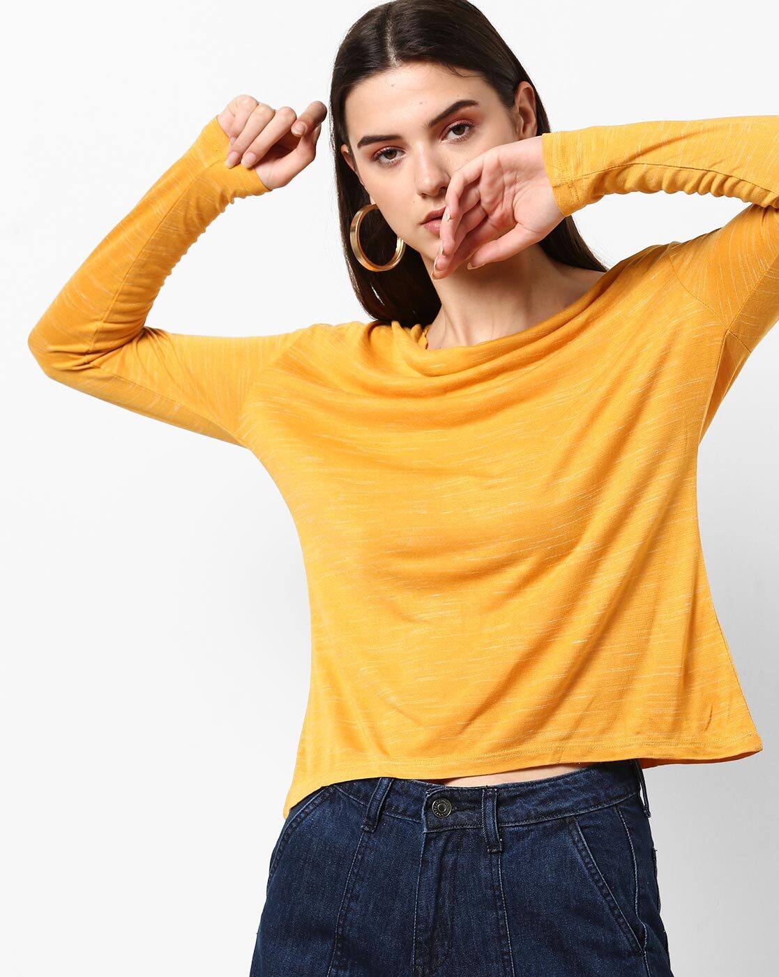 Buy Mustard Yellow Tops for Women by AJIO Online | Ajio.com