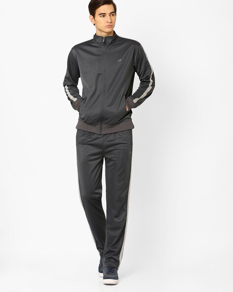 Tracksuit with Contrast Striped Panels