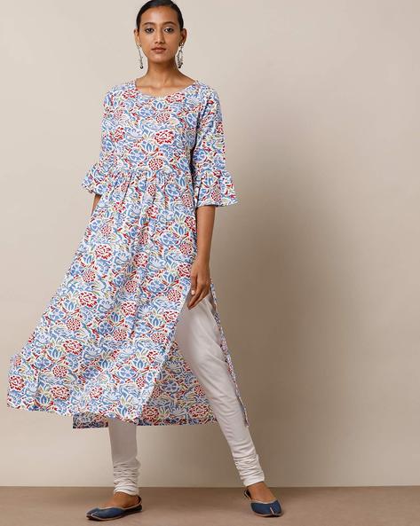 cotton flared kurta