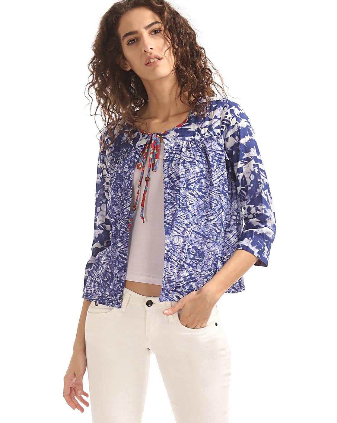 blue shrug jacket