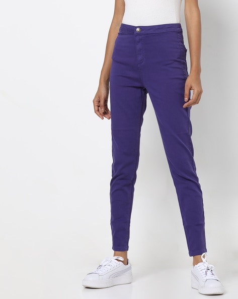 purple jeans women