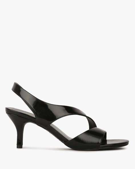 Buy Black Heeled Sandals For Women By Comfort Plus Online Ajio Com