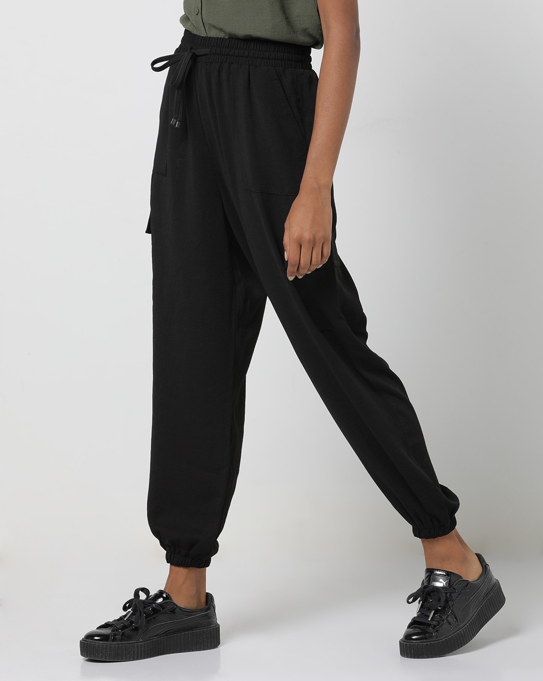 Buy Black Trousers & Pants for Women by Kassually Online | Ajio.com