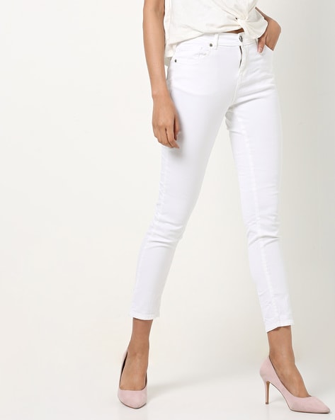 white ankle jeggings