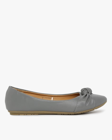 Buy Dark Grey Flat Shoes for Women by 