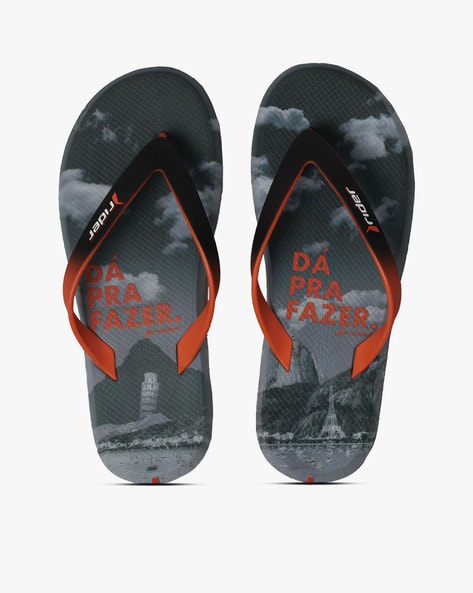 Rider Graphic Print Thong-Strap Flip-Flops