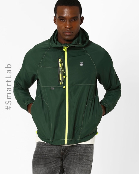 Jacket with headphones sale built in