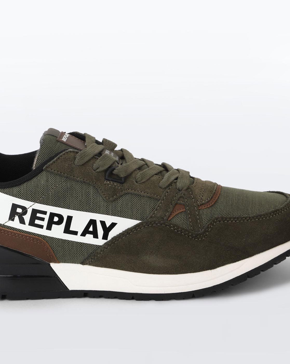 REPLAY, Military green Men's Sneakers