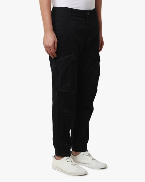 Blue Morden MidRise Comfort Loose Fit Cargo Trousers