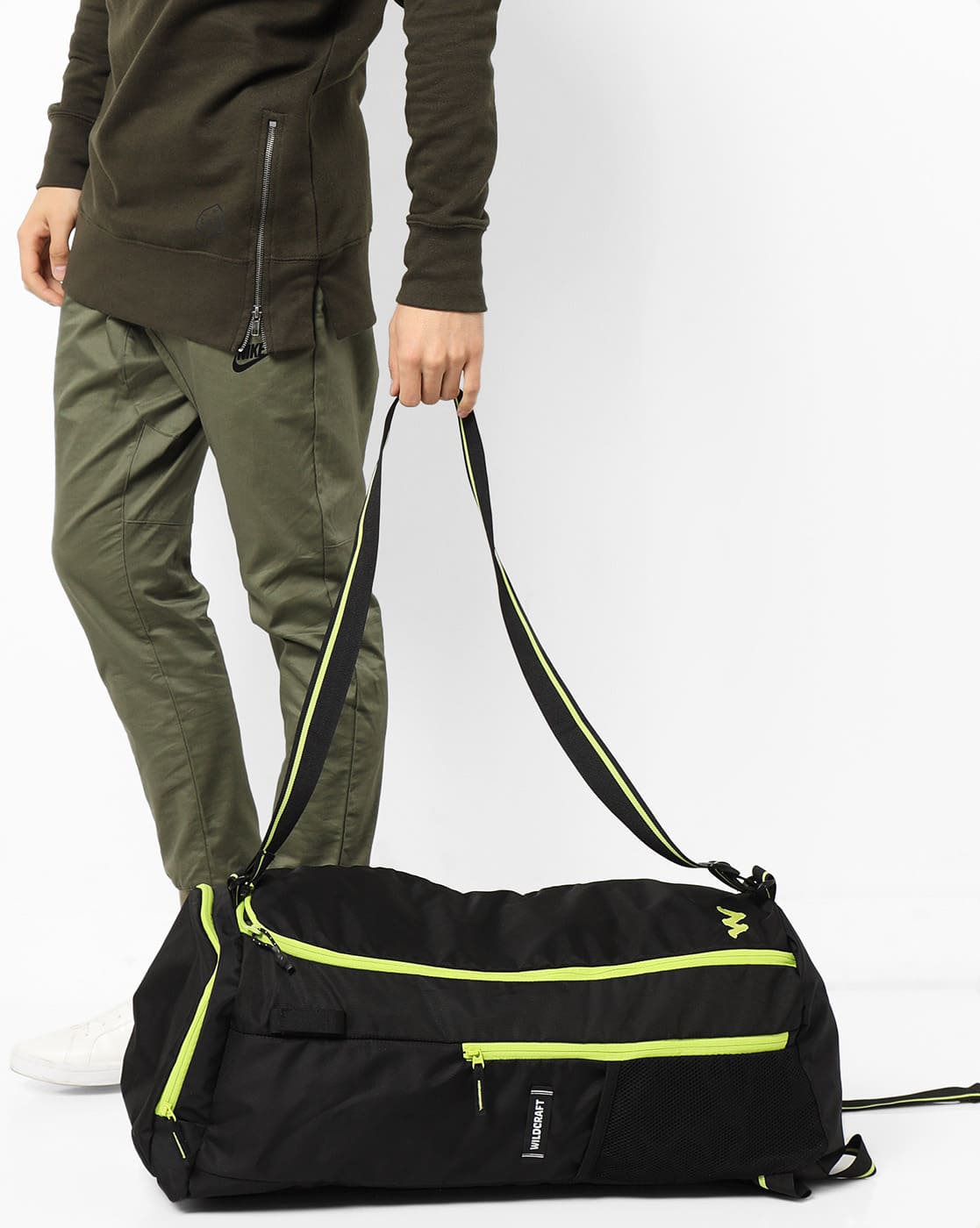 Buy Black Wildcraft Gym Bag with Adjustable Sling Strap AJIO