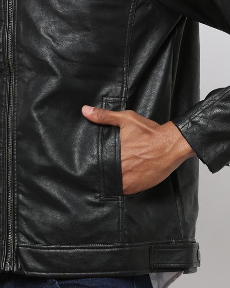 22 Collection A emporio collezione leather jackets fake Biker Jacket