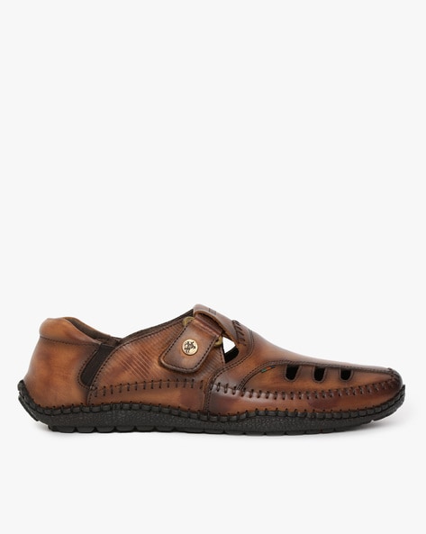 Buckaroo Leather Slip-On Sandals